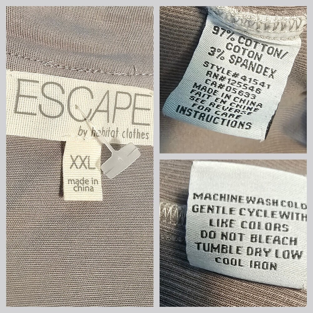 Escape Salt Wash Waterfront JacketIn Fog Plus Size XXL NWT Lightweight Casual - Picture 6 of 8